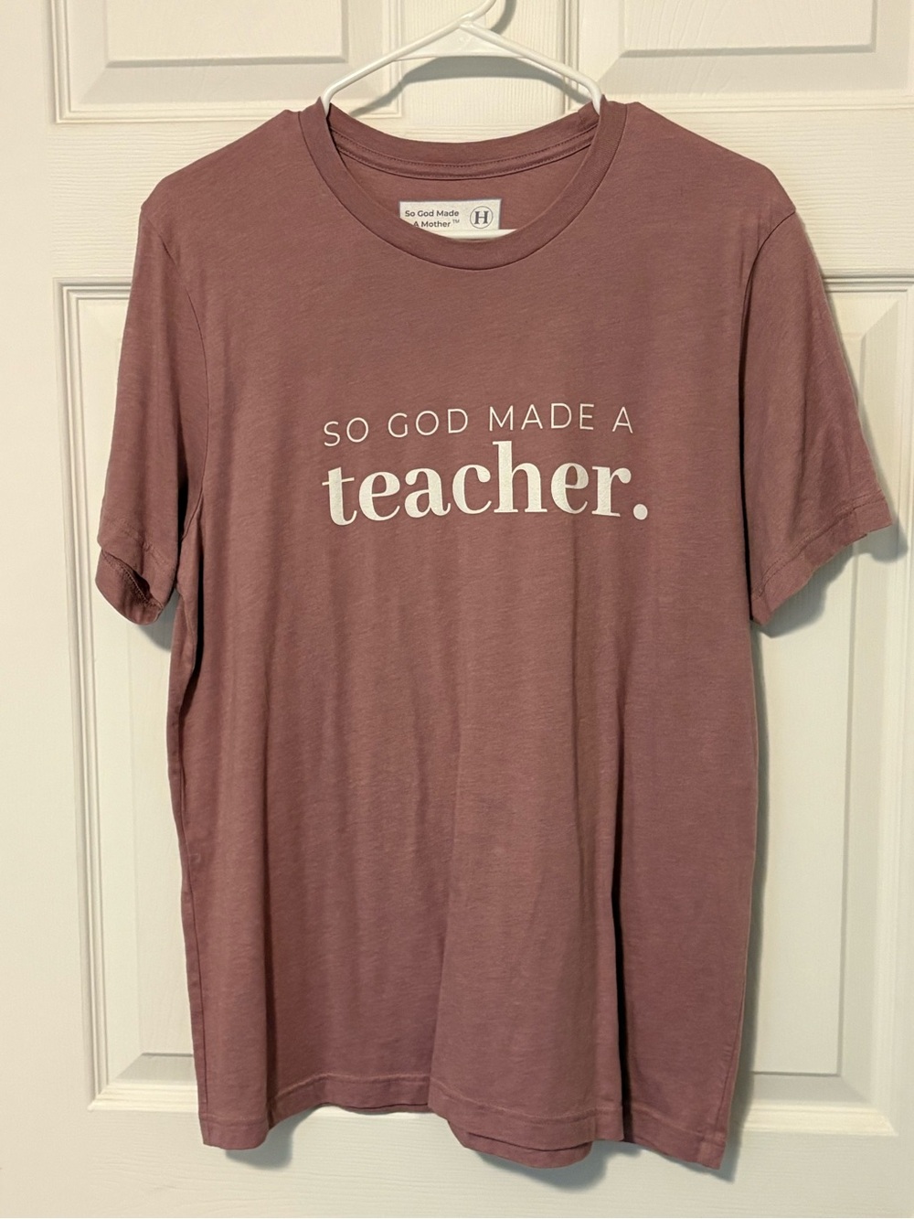 So God Made A Teacher Dusty Mauve T‑Shirt